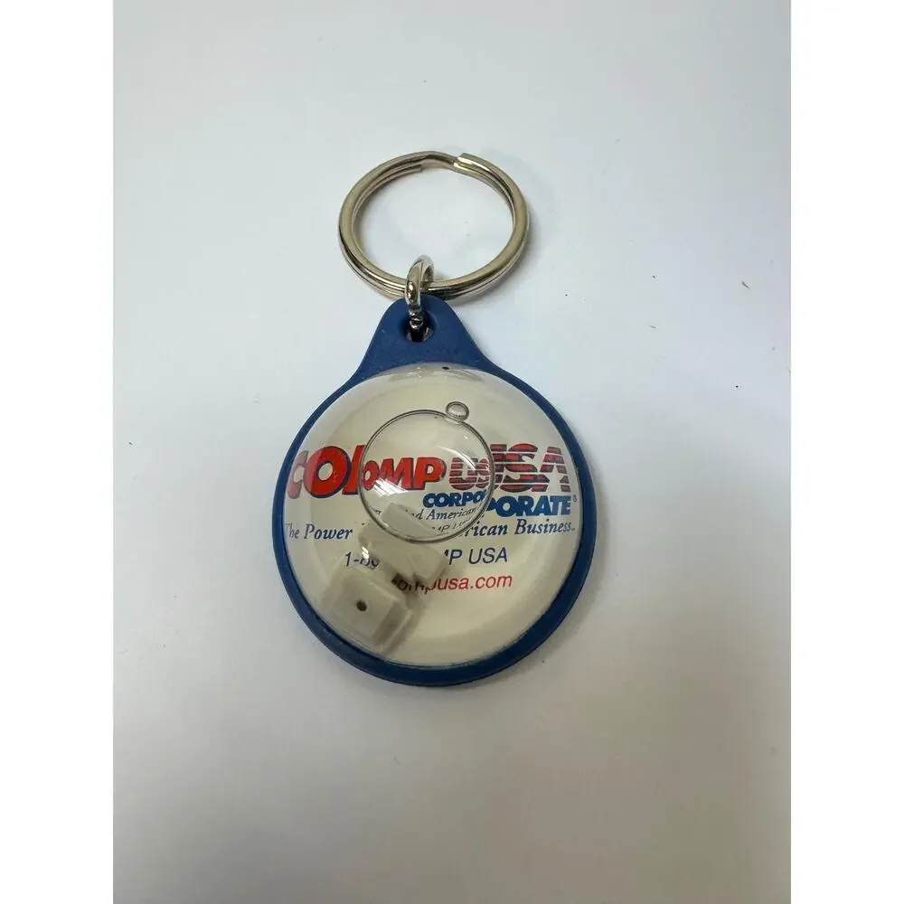Vintage CompUSA computer keychain